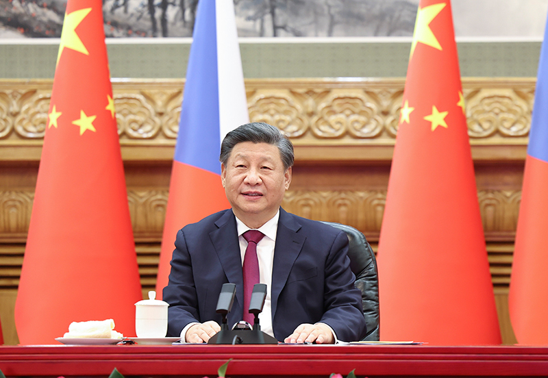 习近平同捷克总统泽曼举行视频会晤「相关图片」