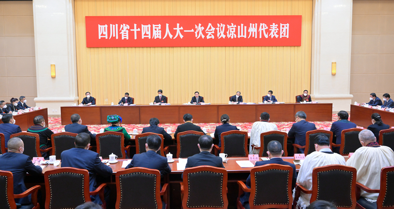 王晓晖在参加凉山代表团审议时指出 紧扣实际找准工作切入点和着力点 大力推动“四化同步城乡融合五区共兴”战略部署落地落实「相关图片」