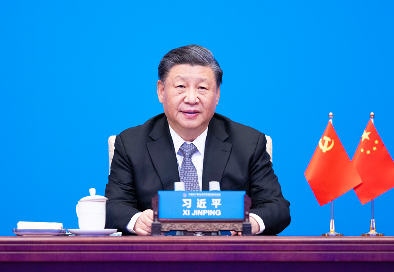 习近平出席中国共产党与世界政党高层对话会并发表主旨讲话 蔡奇出席「相关图片」