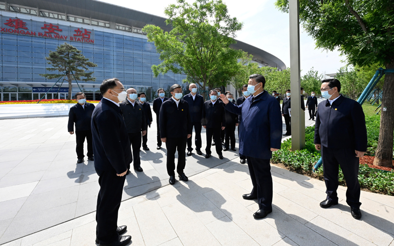 习近平在河北雄安新区考察并主持召开高标准高质量推进雄安新区建设座谈会时强调 坚定信心保持定力 稳扎稳打善作善成 推动雄安新区建设不断取得新进展 李强蔡奇丁薛祥陪同考察并出席座谈会「相关图片」