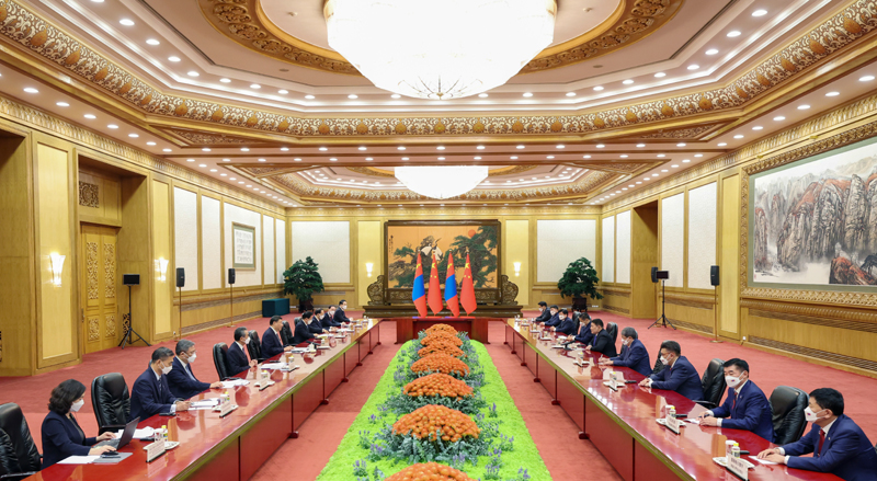 习近平会见蒙古国总理奥云额尔登「相关图片」