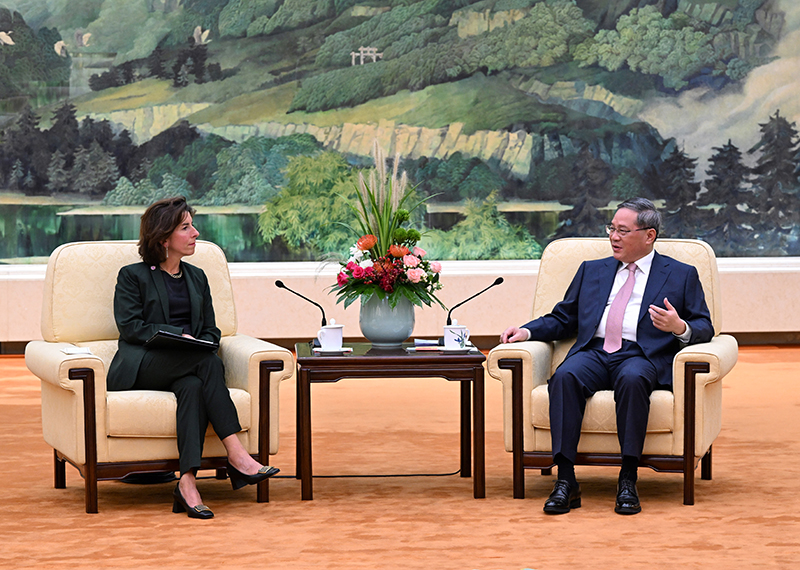 李强会见美国商务部长雷蒙多「相关图片」