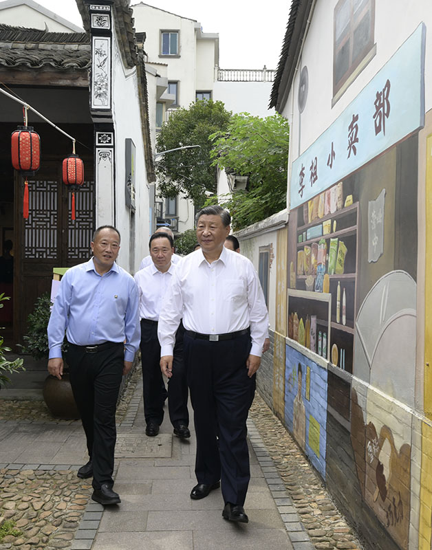 习近平在浙江考察时强调 始终干在实处走在前列勇立潮头 奋力谱写中国式现代化浙江新篇章 返京途中在山东枣庄考察 蔡奇陪同考察「相关图片」