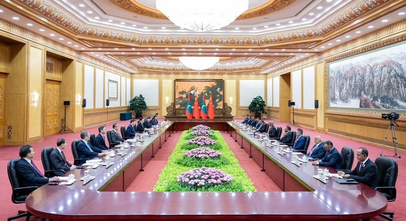 习近平同马尔代夫总统穆伊兹会谈「相关图片」