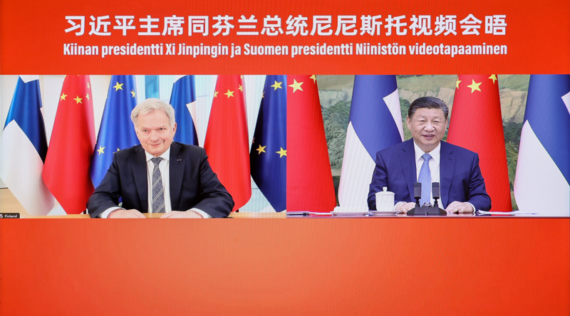 习近平同芬兰总统尼尼斯托举行视频会晤「相关图片」