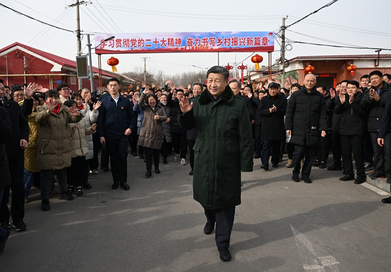 习近平春节前夕赴天津看望慰问基层干部群众 向全国各族人民致以美好的新春祝福 祝各族人民幸福安康 祝伟大祖国繁荣昌盛 蔡奇陪同考察「相关图片」