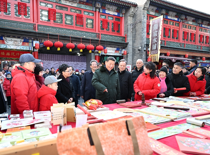 习近平春节前夕赴天津看望慰问基层干部群众 向全国各族人民致以美好的新春祝福 祝各族人民幸福安康 祝伟大祖国繁荣昌盛 蔡奇陪同考察「相关图片」